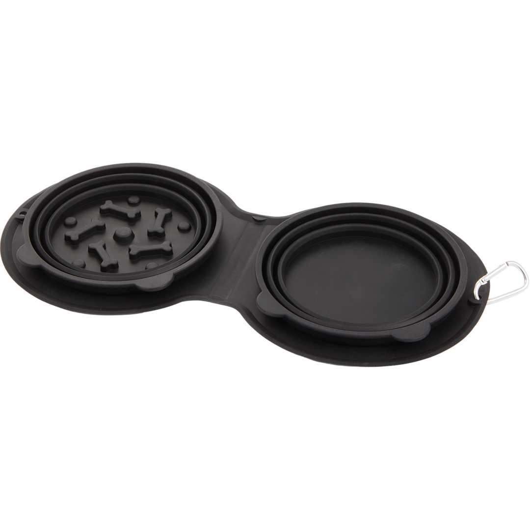 ChowTime Dual Collapsible Slow Feeder - 7300-20 Black