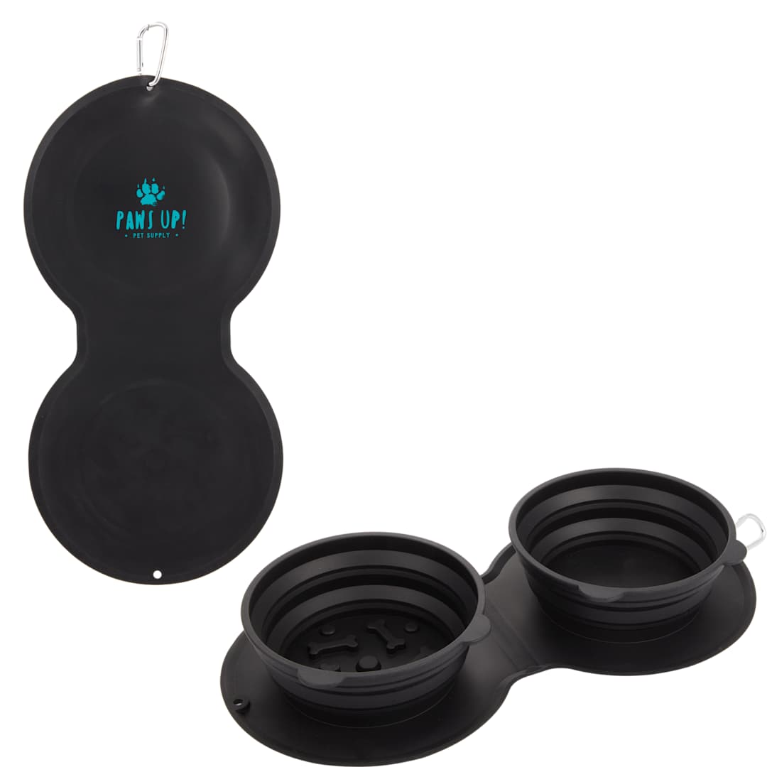 ChowTime Dual Collapsible Slow Feeder - 7300-20 Black