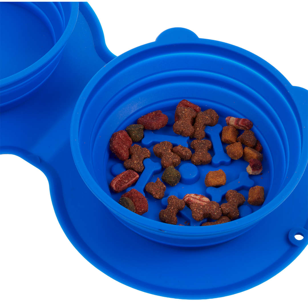 ChowTime Dual Collapsible Slow Feeder - 7300-20 Blue