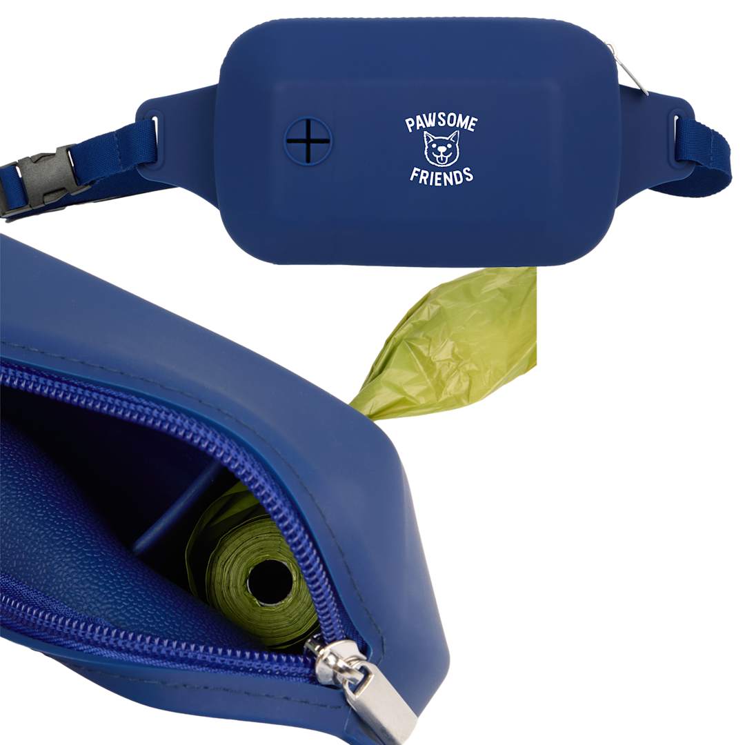 Dog Walking Treat Pouch with Waste Bag Dispenser - 7300-23 Blue