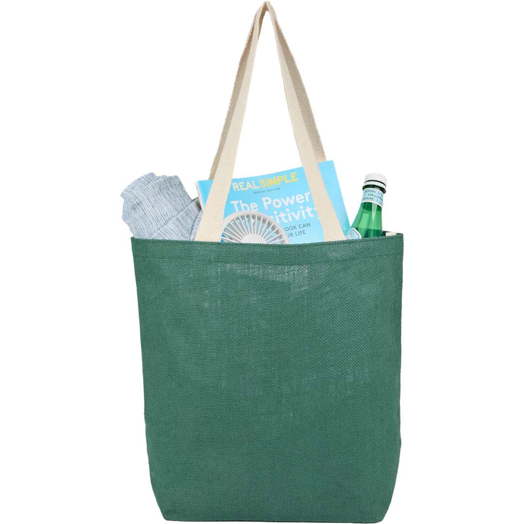 Sol Jute Classic Shopper Tote - 7901-80 Green