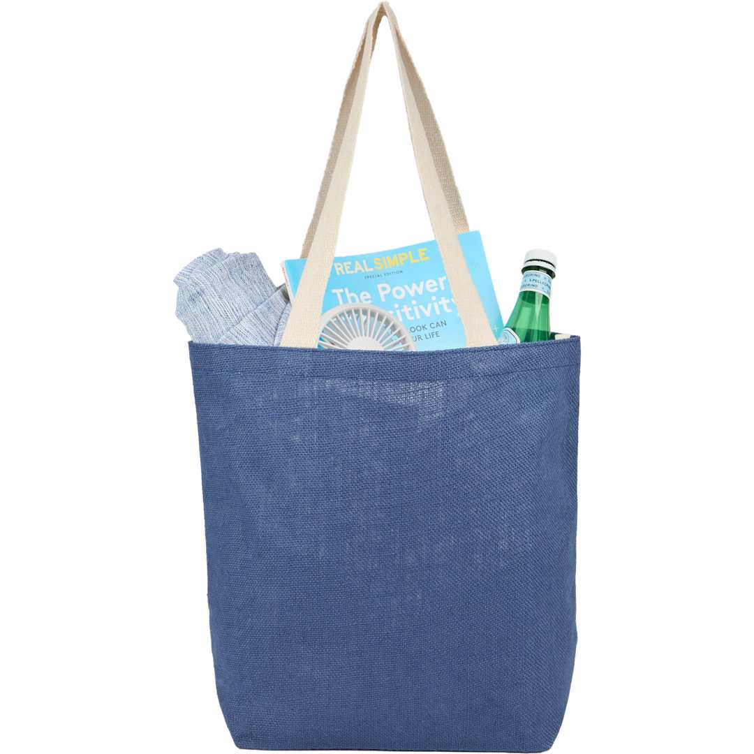 Sol Jute Classic Shopper Tote - 7901-80 Blue
