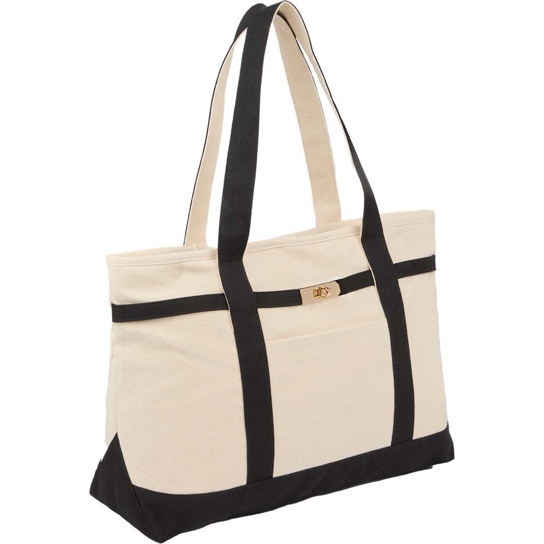 Jane Recycled Cotton Buckle Tote - 7901-84 Black