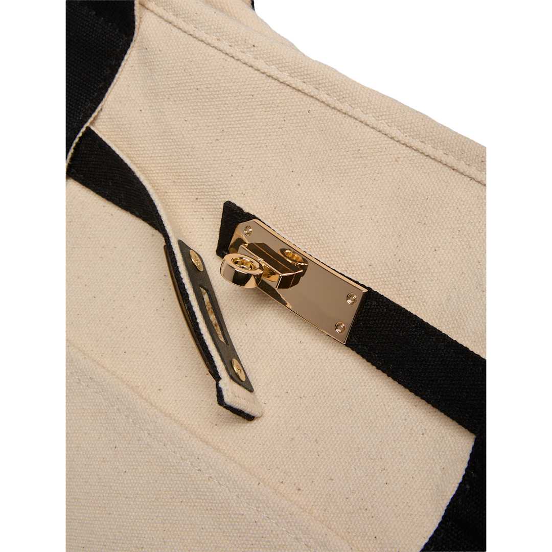 Jane Recycled Cotton Buckle Tote - 7901-84 Black