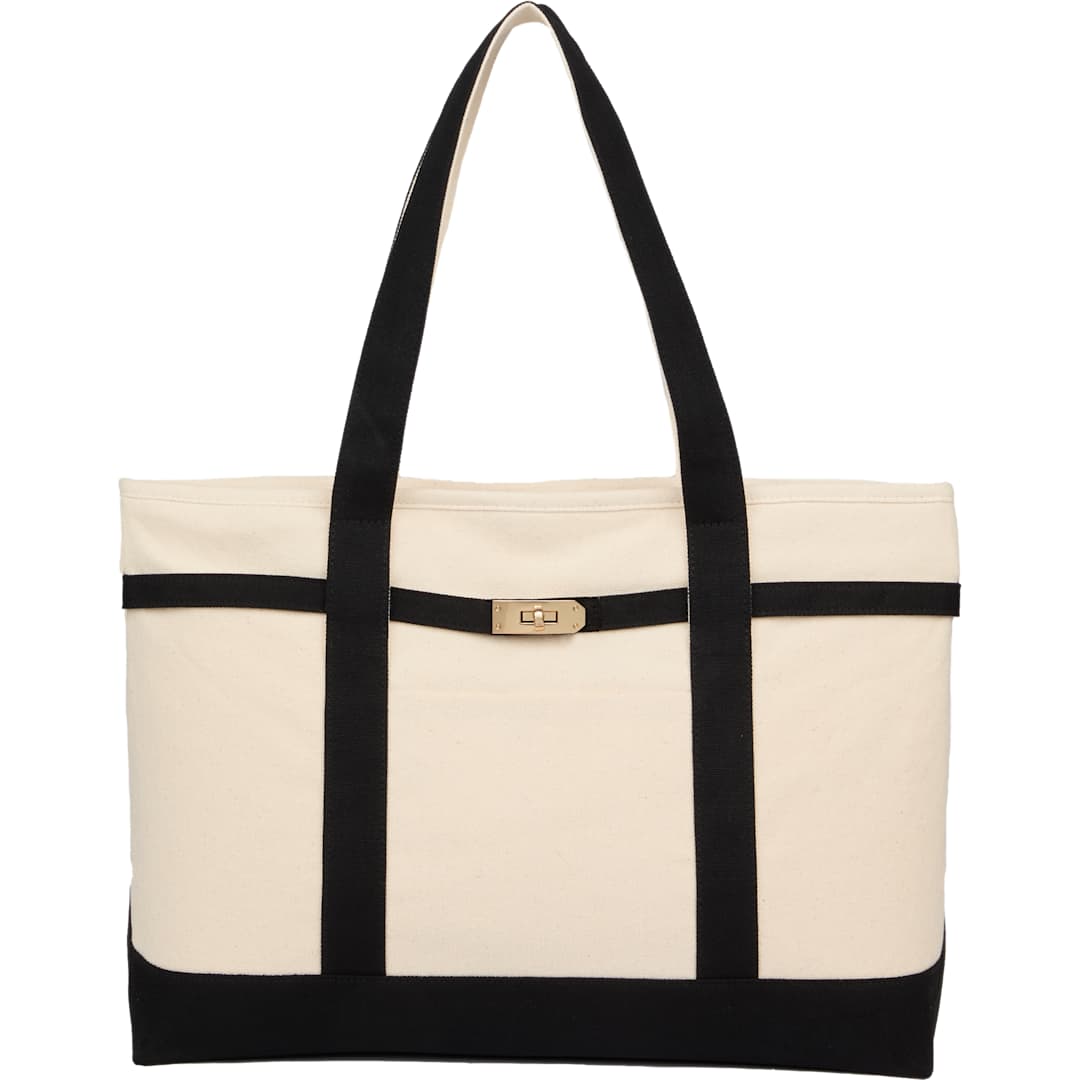 Jane Recycled Cotton Buckle Tote - 7901-84 Black