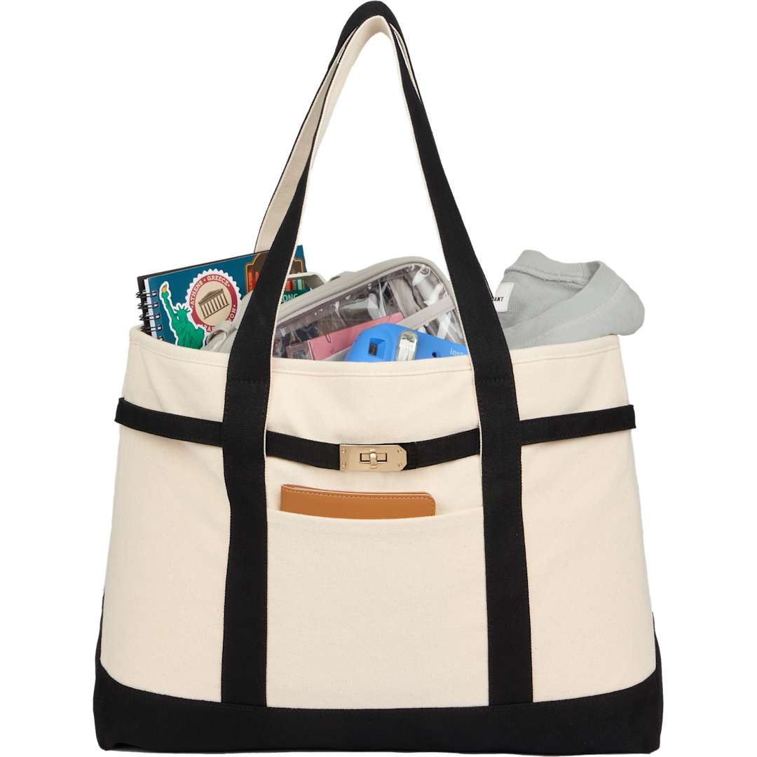 Jane Recycled Cotton Buckle Tote - 7901-84 Black