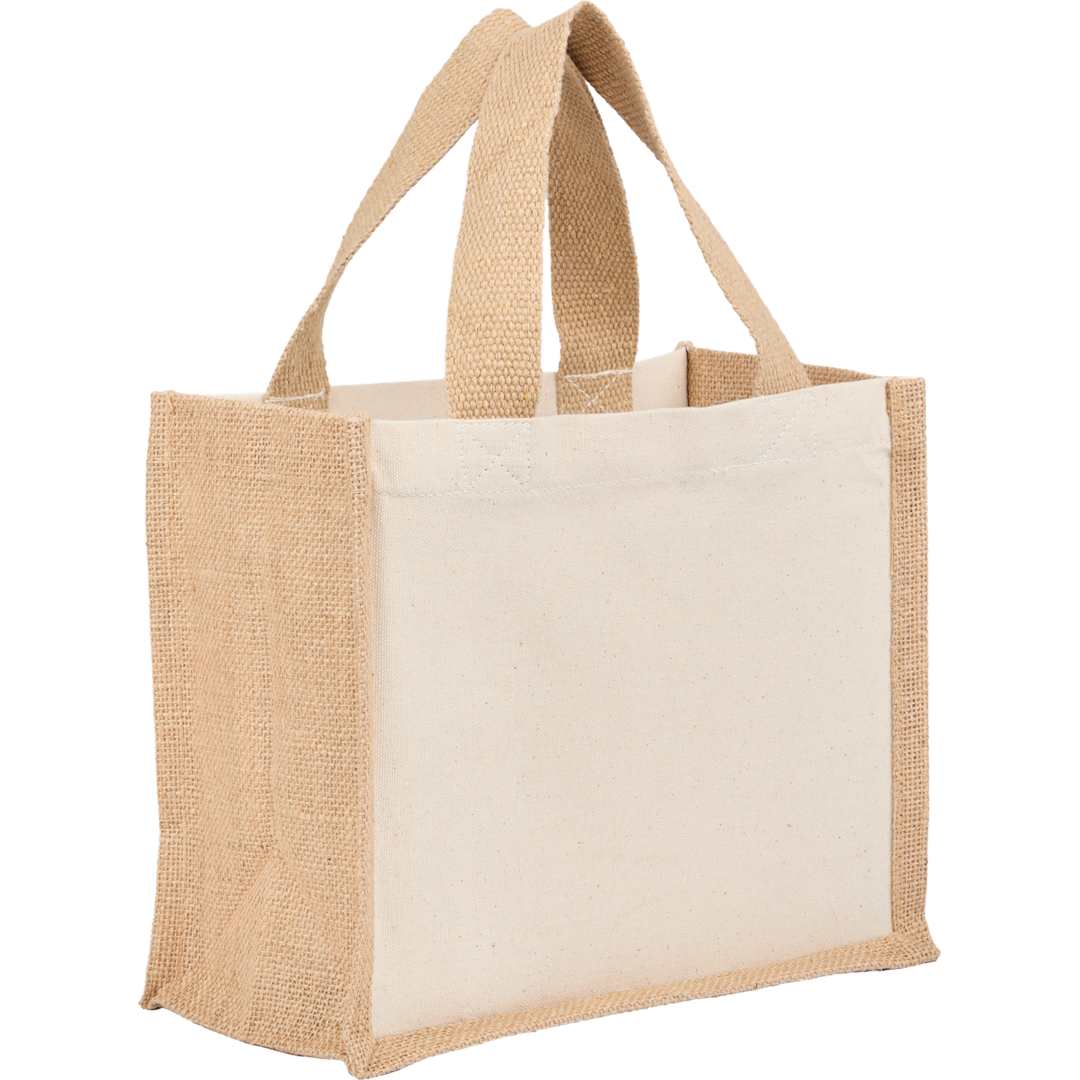 Sol Recycled Cotton &amp; Jute Gift Tote - 7901-87 Natural