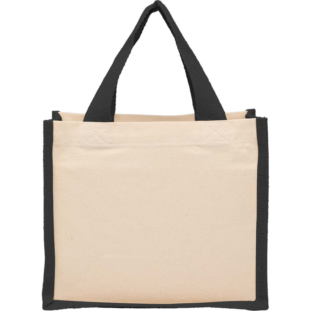 Sol Recycled Cotton &amp; Jute Gift Tote - 7901-87 Black