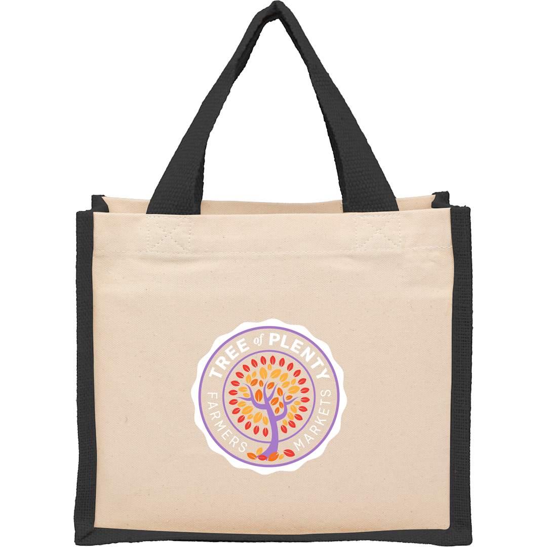 Sol Recycled Cotton &amp; Jute Gift Tote - 7901-87 Black