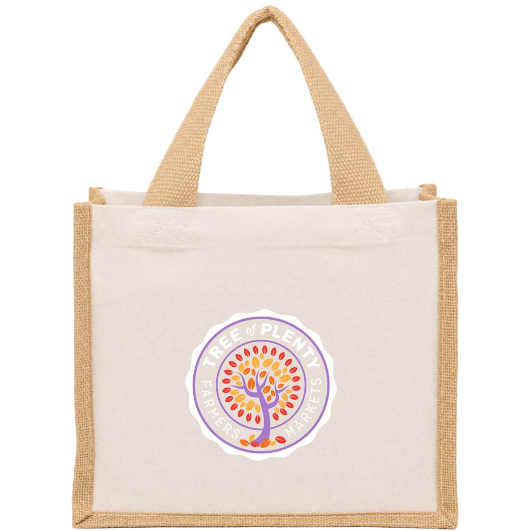 Sol Recycled Cotton &amp; Jute Gift Tote - 7901-87 Natural