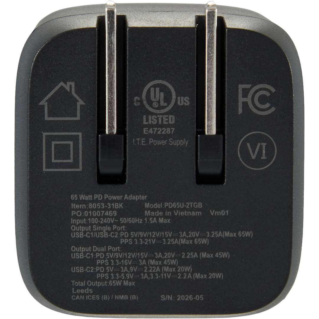 High Sierra High Sierra 65W USB Wall Charger and Cable Kit - 8053-31 Black