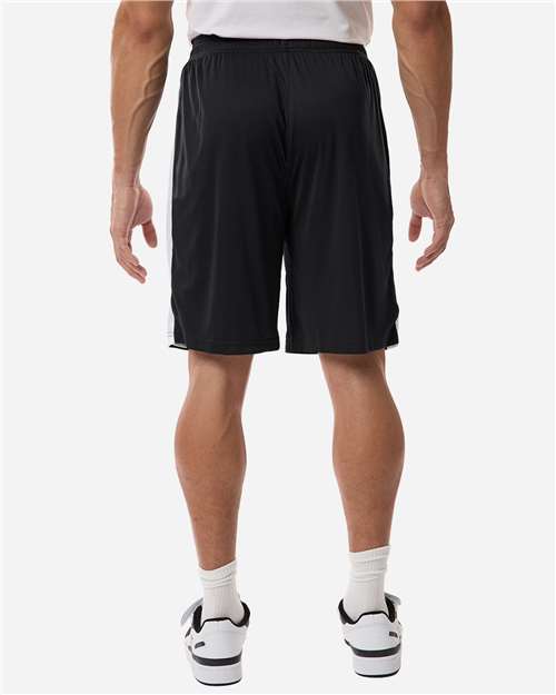 Team 365 Unisex Zone Performance Reversible Shorts - TT115B Black- White