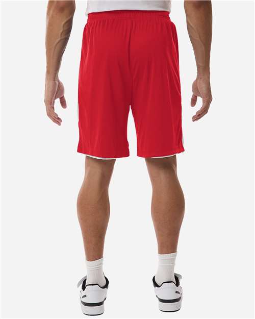 Team 365 Unisex Zone Performance Reversible Shorts - TT115B Sport Red- White