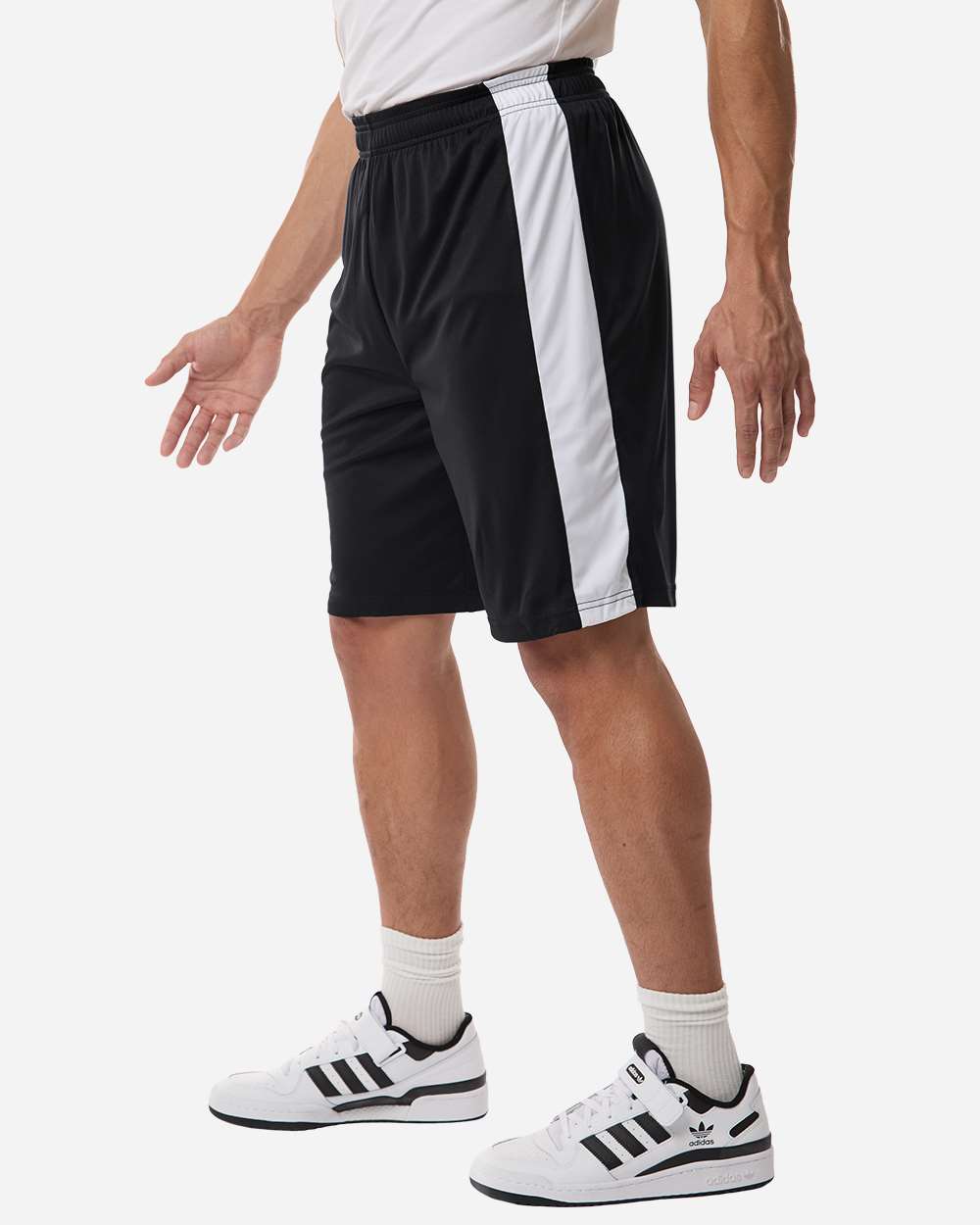 Team 365 Unisex Zone Performance Reversible Shorts - TT115B Black- White