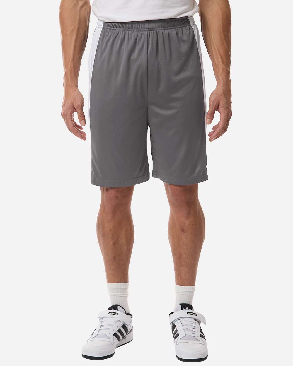 Team 365 Unisex Zone Performance Reversible Shorts - TT115B Sport Graphite- White
