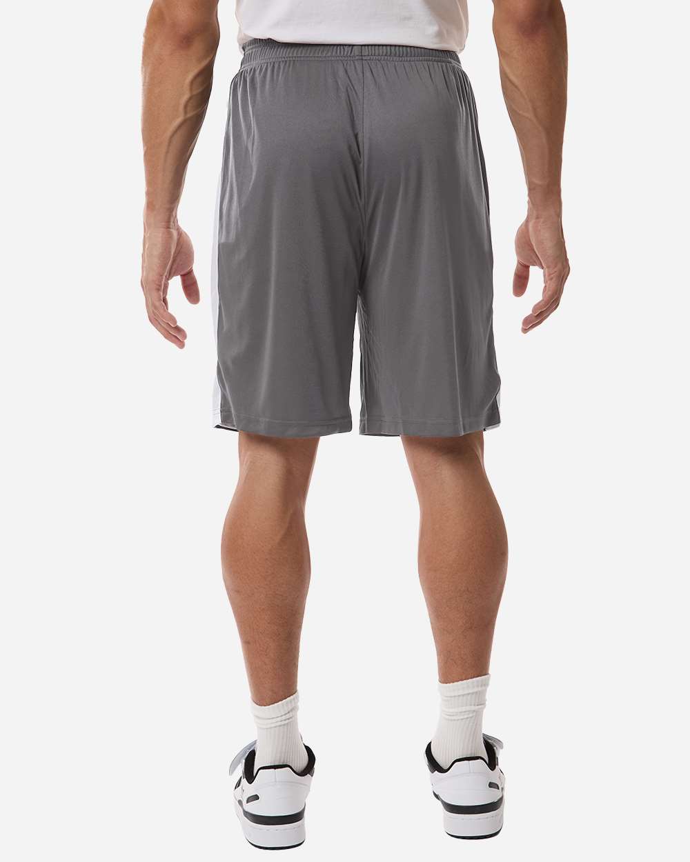 Team 365 Unisex Zone Performance Reversible Shorts - TT115B Sport Graphite- White
