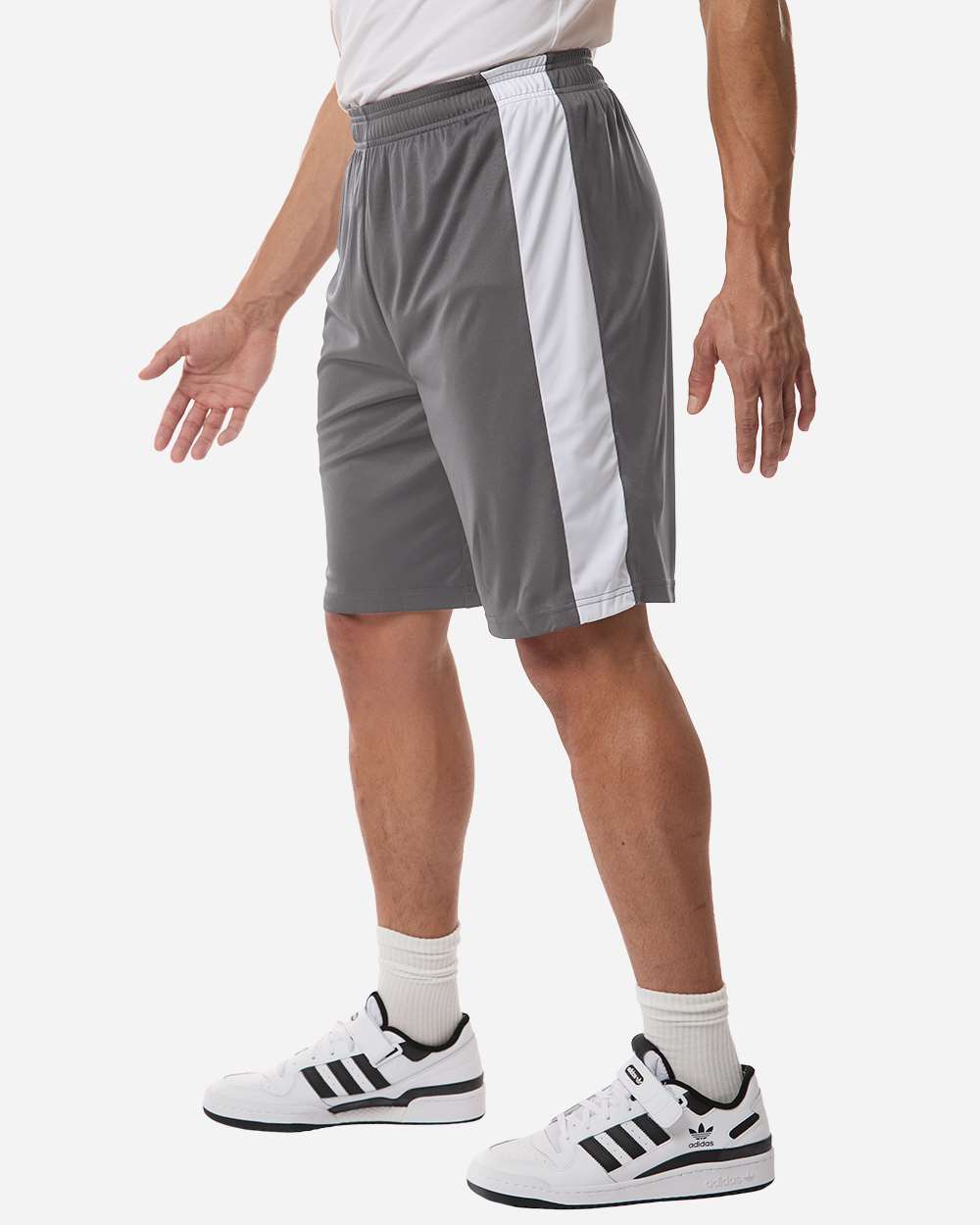 Team 365 Unisex Zone Performance Reversible Shorts - TT115B Sport Graphite- White