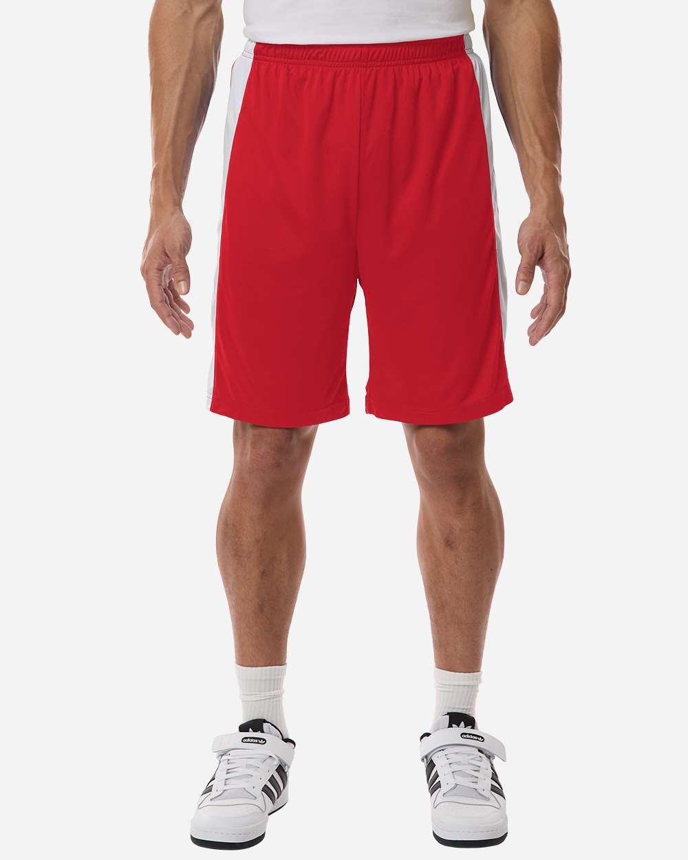 Team 365 Unisex Zone Performance Reversible Shorts - TT115B Sport Red- White
