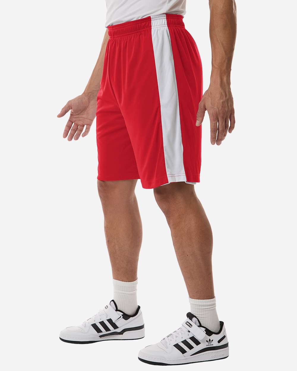 Team 365 Unisex Zone Performance Reversible Shorts - TT115B Sport Red- White
