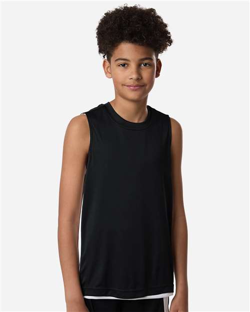 Team 365 Youth Zone Performance Reversible Jersey - TT115Y Black- White
