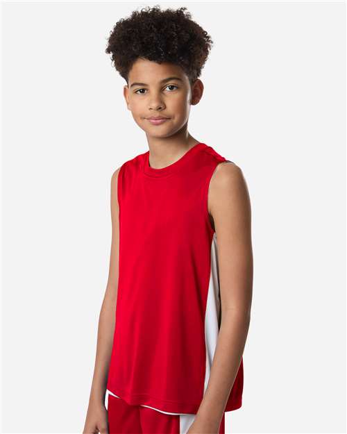 Team 365 Youth Zone Performance Reversible Jersey - TT115Y Sport Red- White