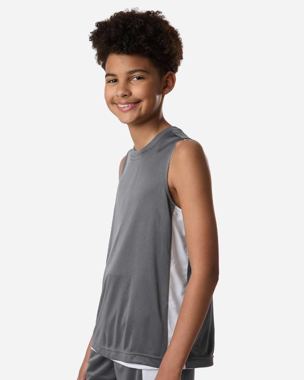 Team 365 Youth Zone Performance Reversible Jersey - TT115Y Sport Graphite- White