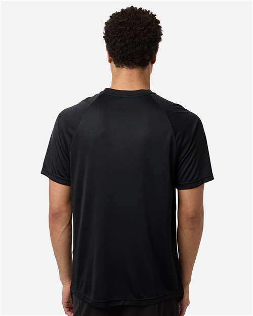 Team 365 Men's Zone Performance Henley - TT11HN Black