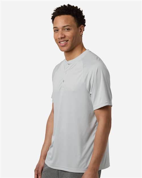 Team 365 Men's Zone Performance Henley - TT11HN Sport Silver