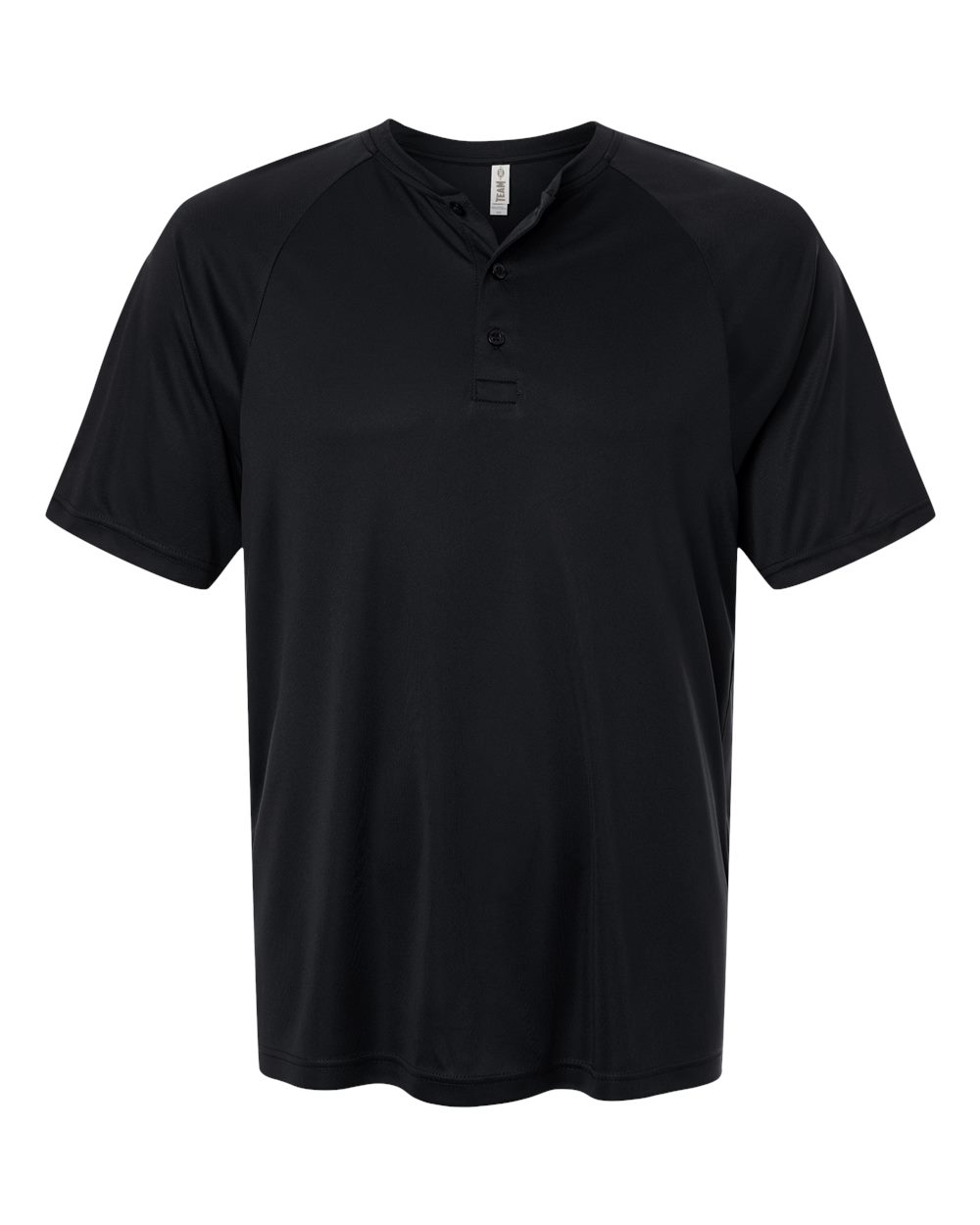 Team 365 Men's Zone Performance Henley - TT11HN Black