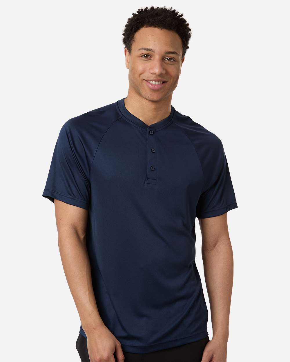 Team 365 Men's Zone Performance Henley - TT11HN Sport Dark Navy