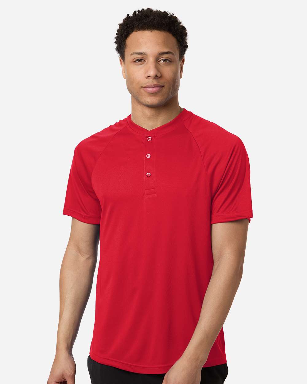 Team 365 Men's Zone Performance Henley - TT11HN Sport Red