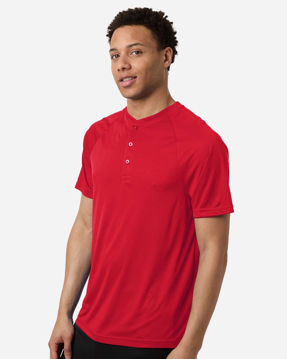 Team 365 Men's Zone Performance Henley - TT11HN Sport Red