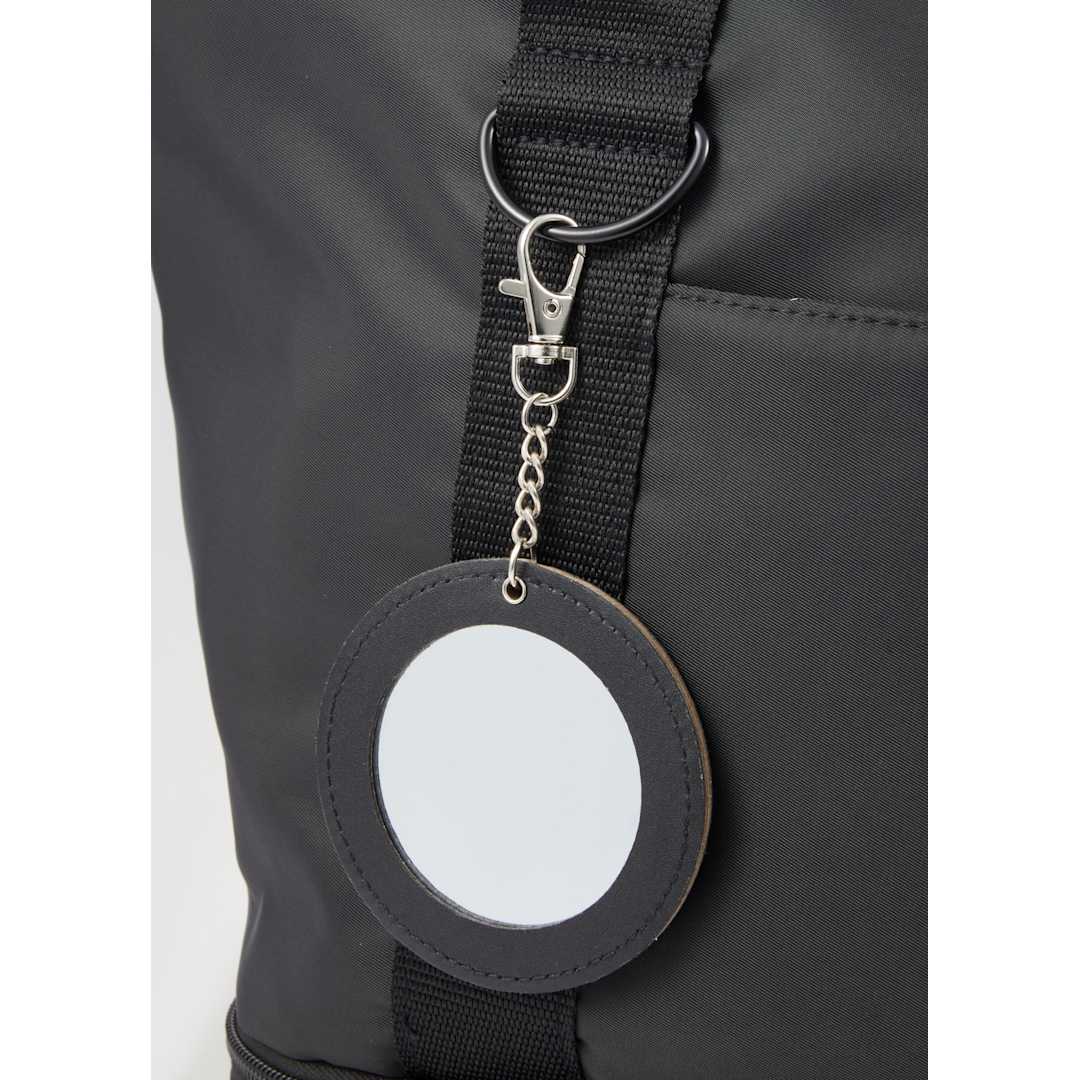Bullet Recycled PU Travel Mirror Bag Charm - SM-1640 Black
