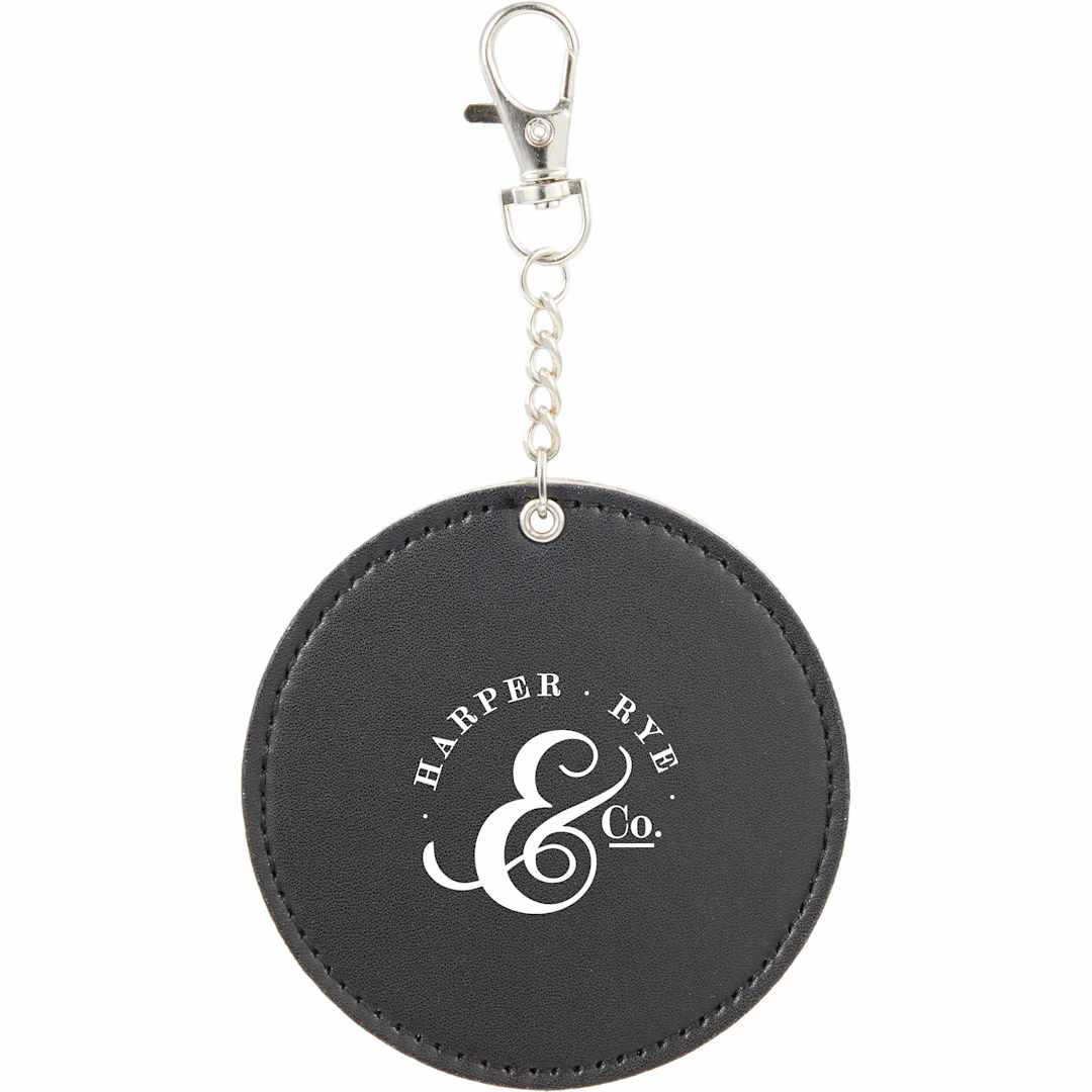 Recycled PU Travel Mirror Bag Charm - SM-1640 Black