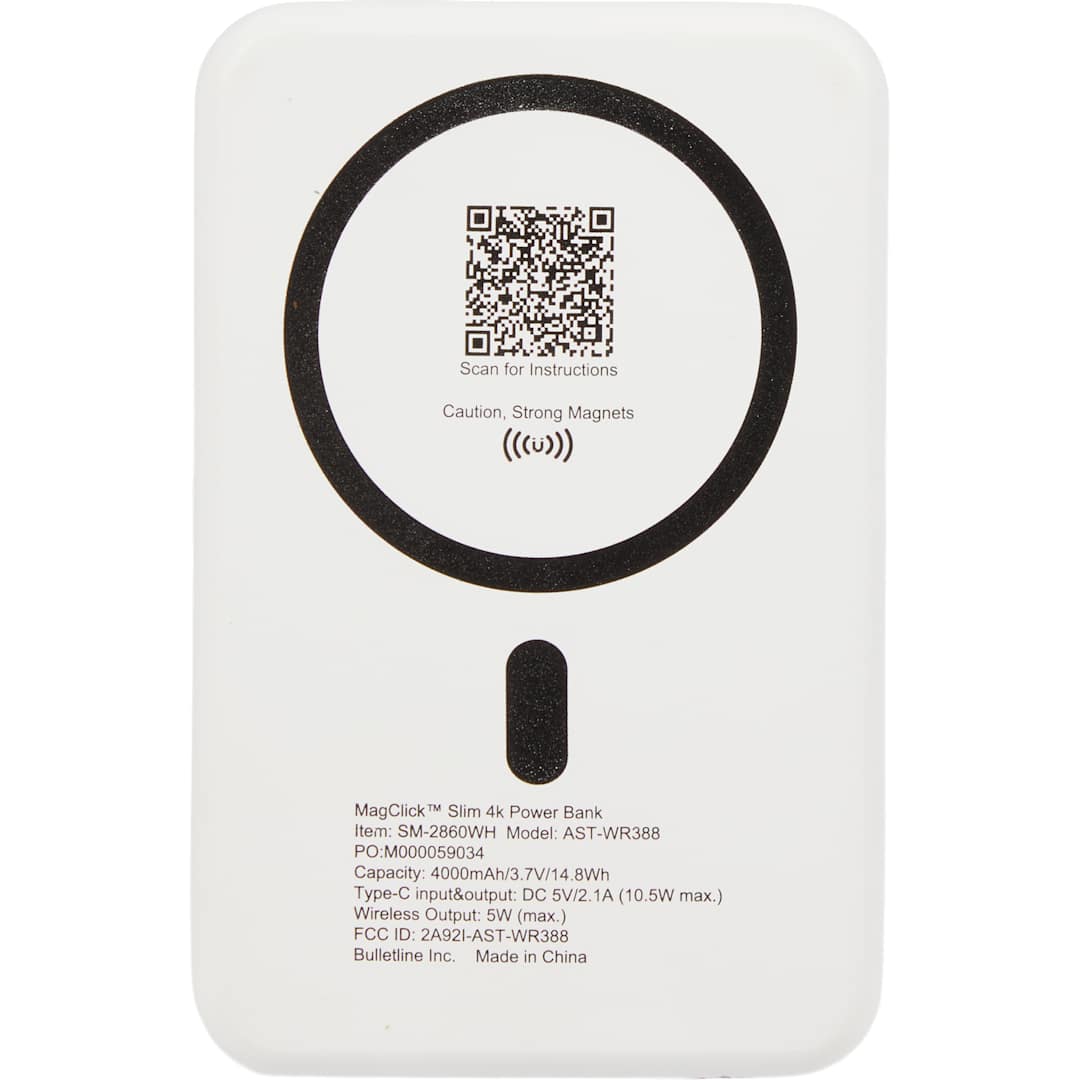 MagClick™ Slim 4k Power Bank - SM-2860 White