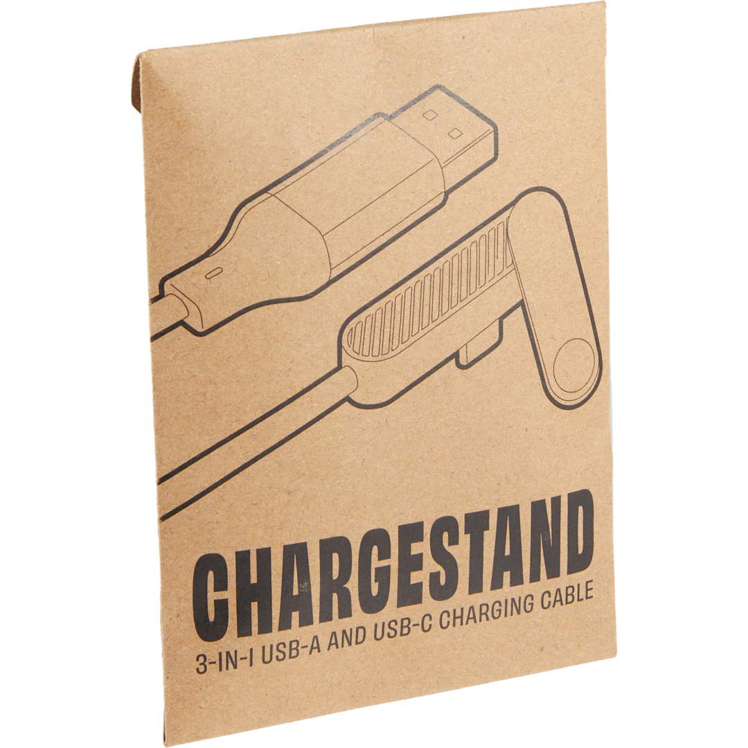 Bullet ChargeStand 3-in-1 USB-A and USB-C Charging Cable - SM-2862 Black