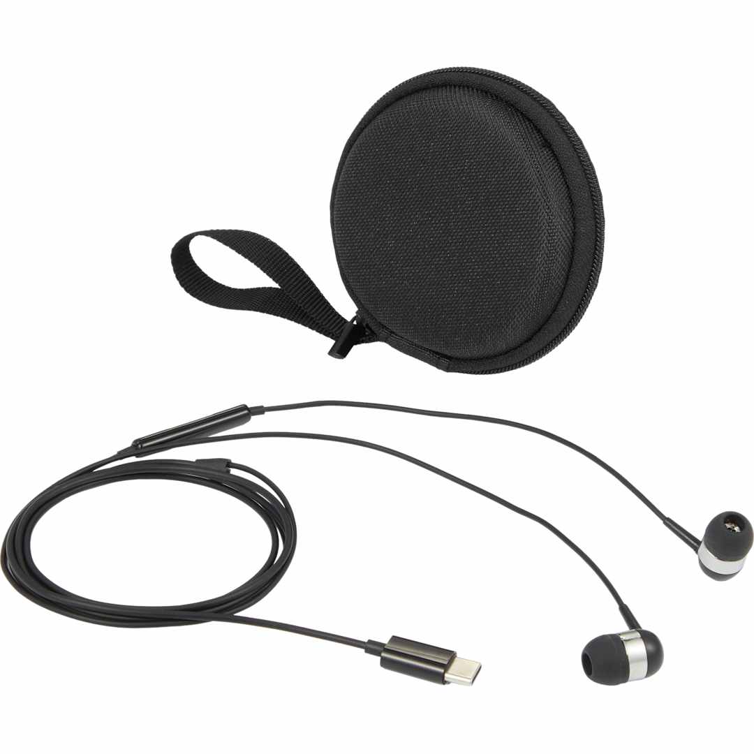 Bullet ZipSound USB-C Wired Earbuds with Microphone - SM-2998 Black
