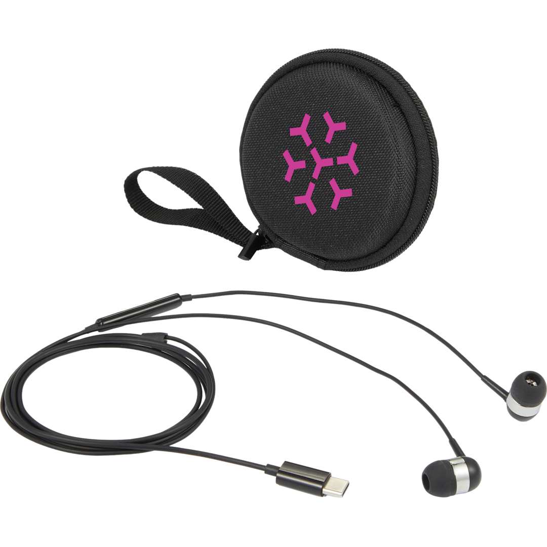 Bullet ZipSound USB-C Wired Earbuds with Microphone - SM-2998 Black