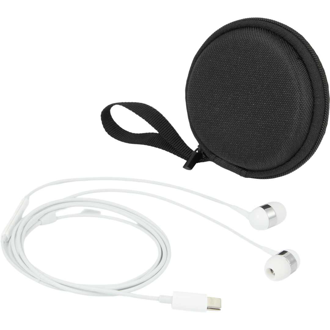 Bullet ZipSound USB-C Wired Earbuds with Microphone - SM-2998 White
