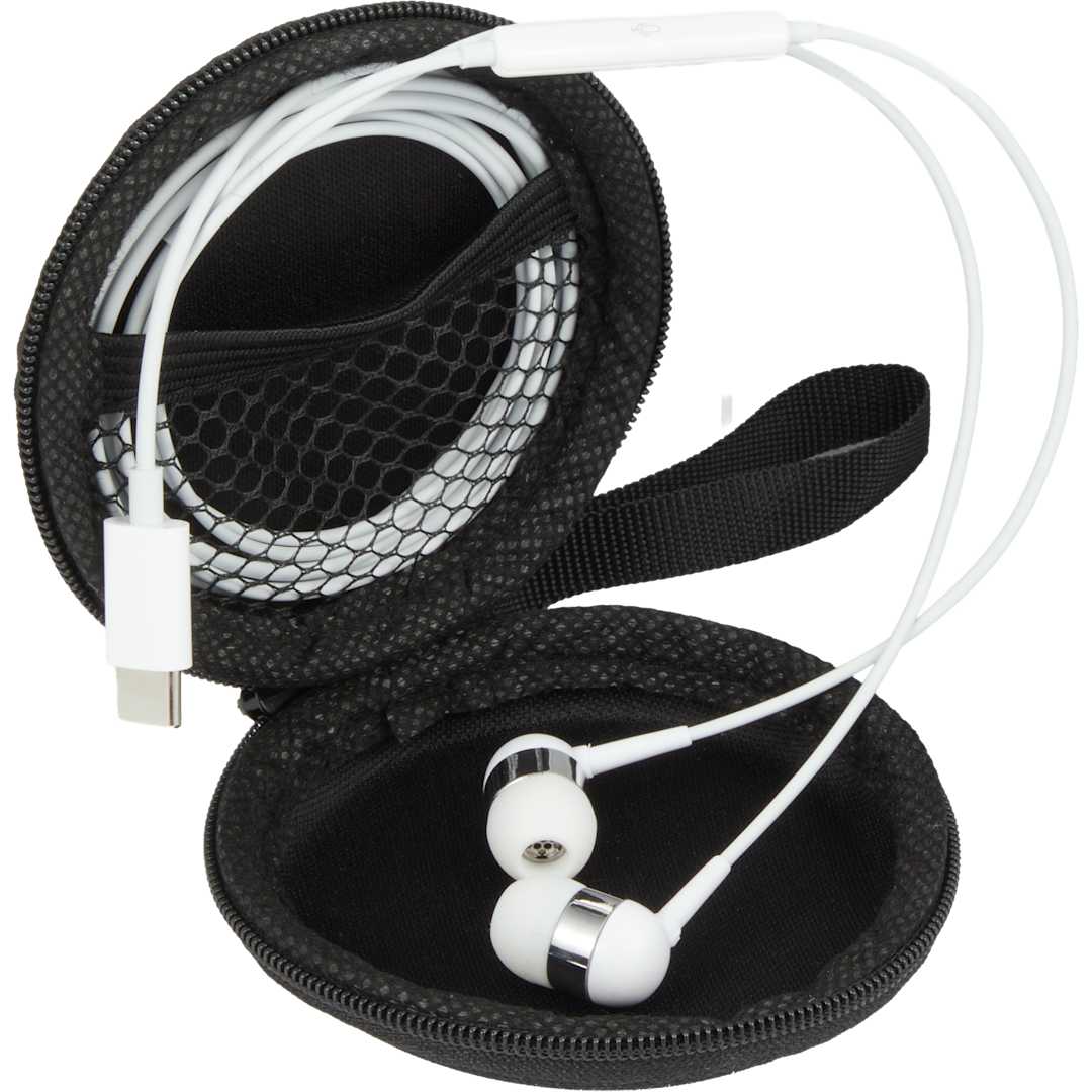 Bullet ZipSound USB-C Wired Earbuds with Microphone - SM-2998 White
