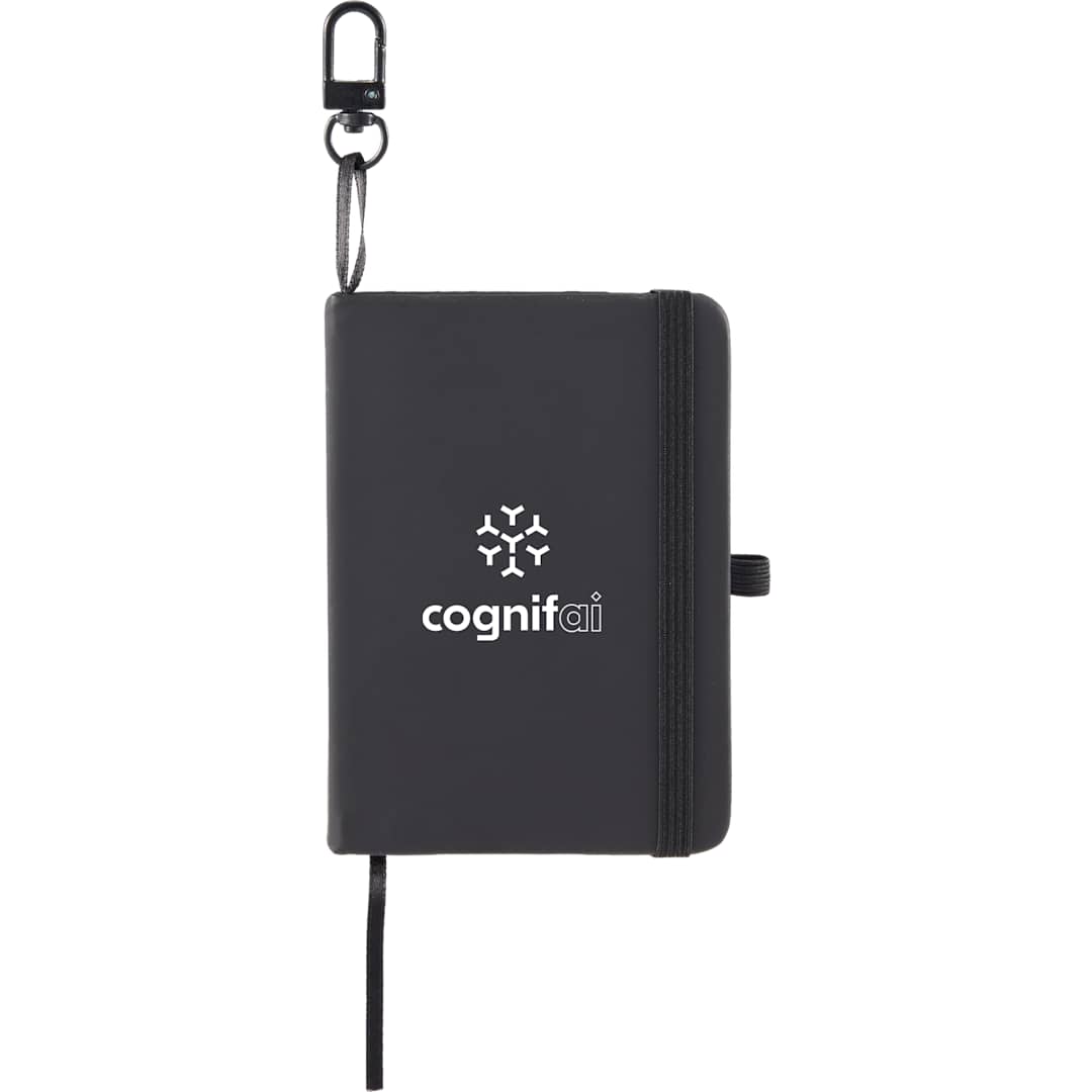 Mini Recycled Notebook w/ Clip - SM-5355 Black