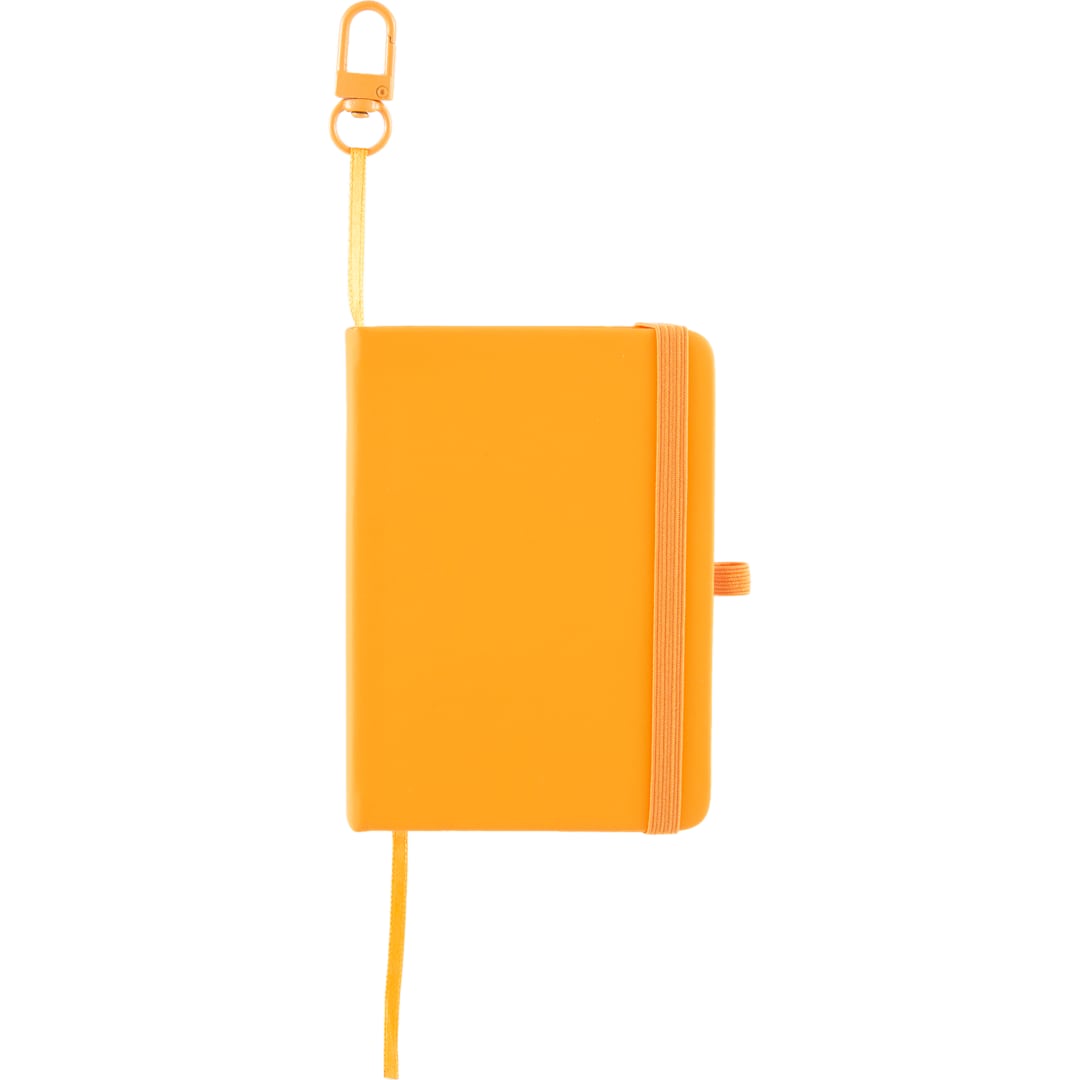 Mini Recycled Notebook w/ Clip - SM-5355 Orange