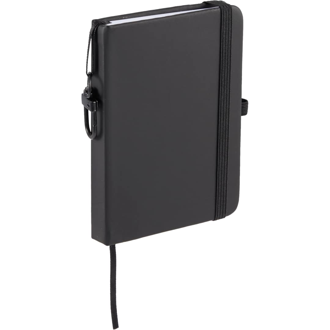 Mini Recycled Notebook w/ Clip - SM-5355 Black