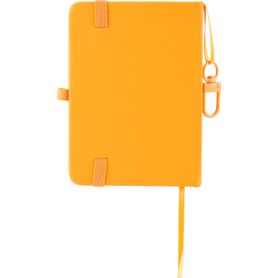 Mini Recycled Notebook w/ Clip - SM-5355 Orange