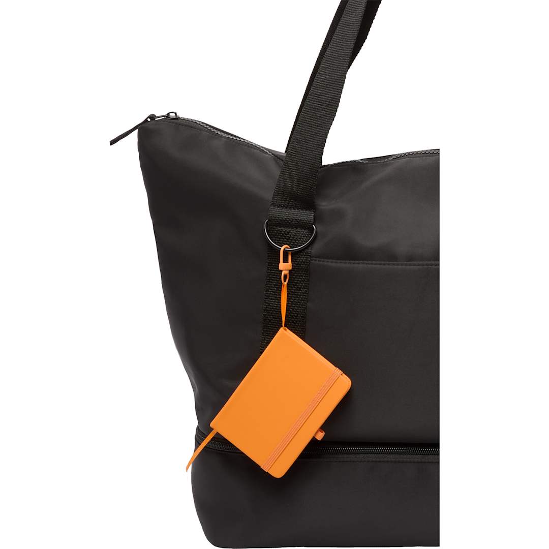 Mini Recycled Notebook w/ Clip - SM-5355 Orange