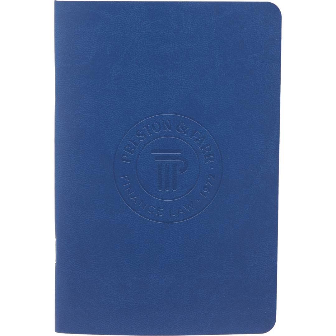 4" x 6" FSC® Recycled Pocket Stapled Notebook - SM-5358 Blue