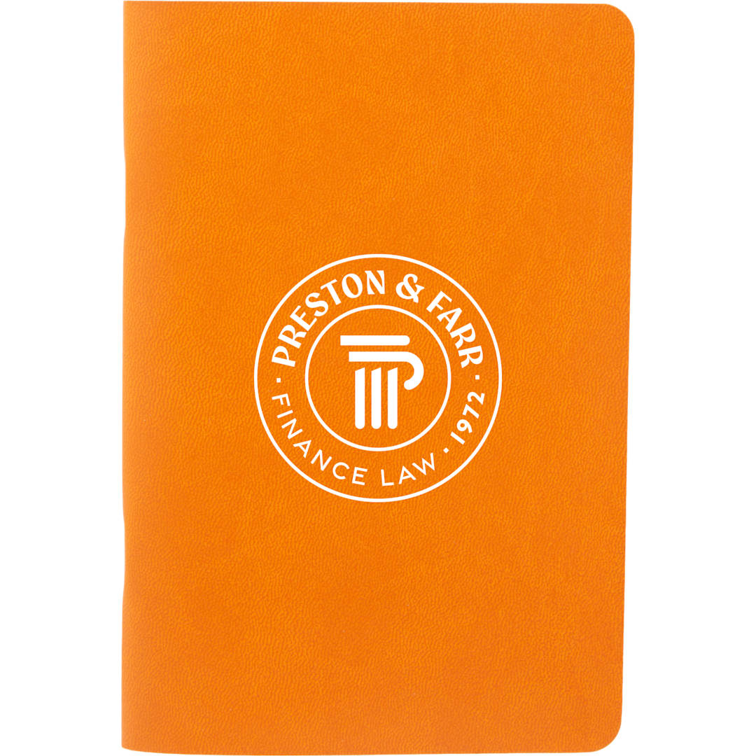 Bullet 4" x 6" FSC® Recycled Pocket Stapled Notebook - SM-5358 Orange