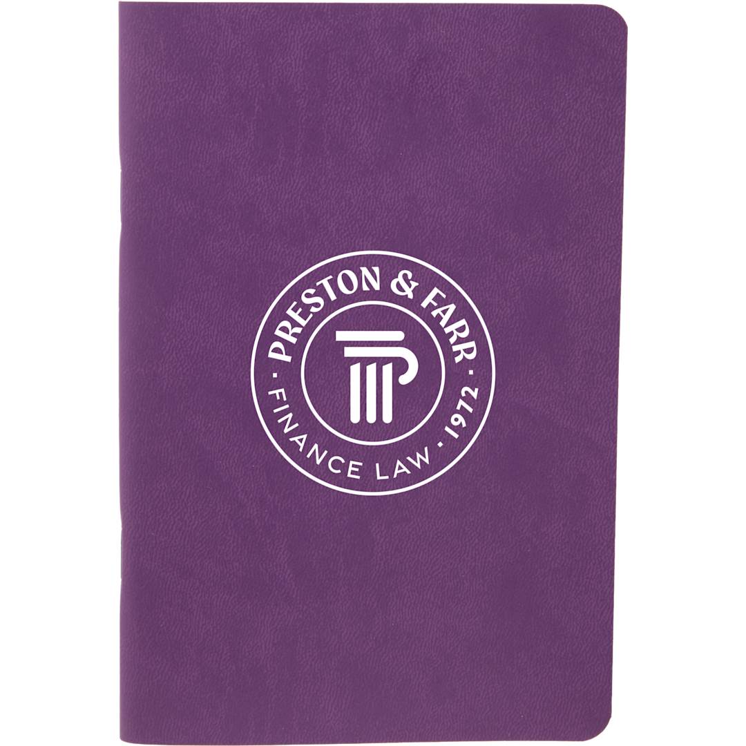 Bullet 4" x 6" FSC® Recycled Pocket Stapled Notebook - SM-5358 Purple