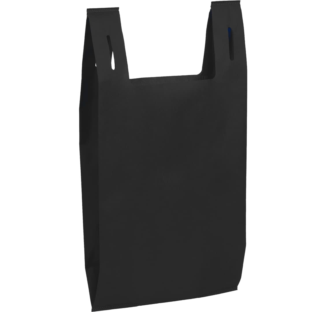 Recycled Non-Woven T-Shirt Tote - SM-5461 Black