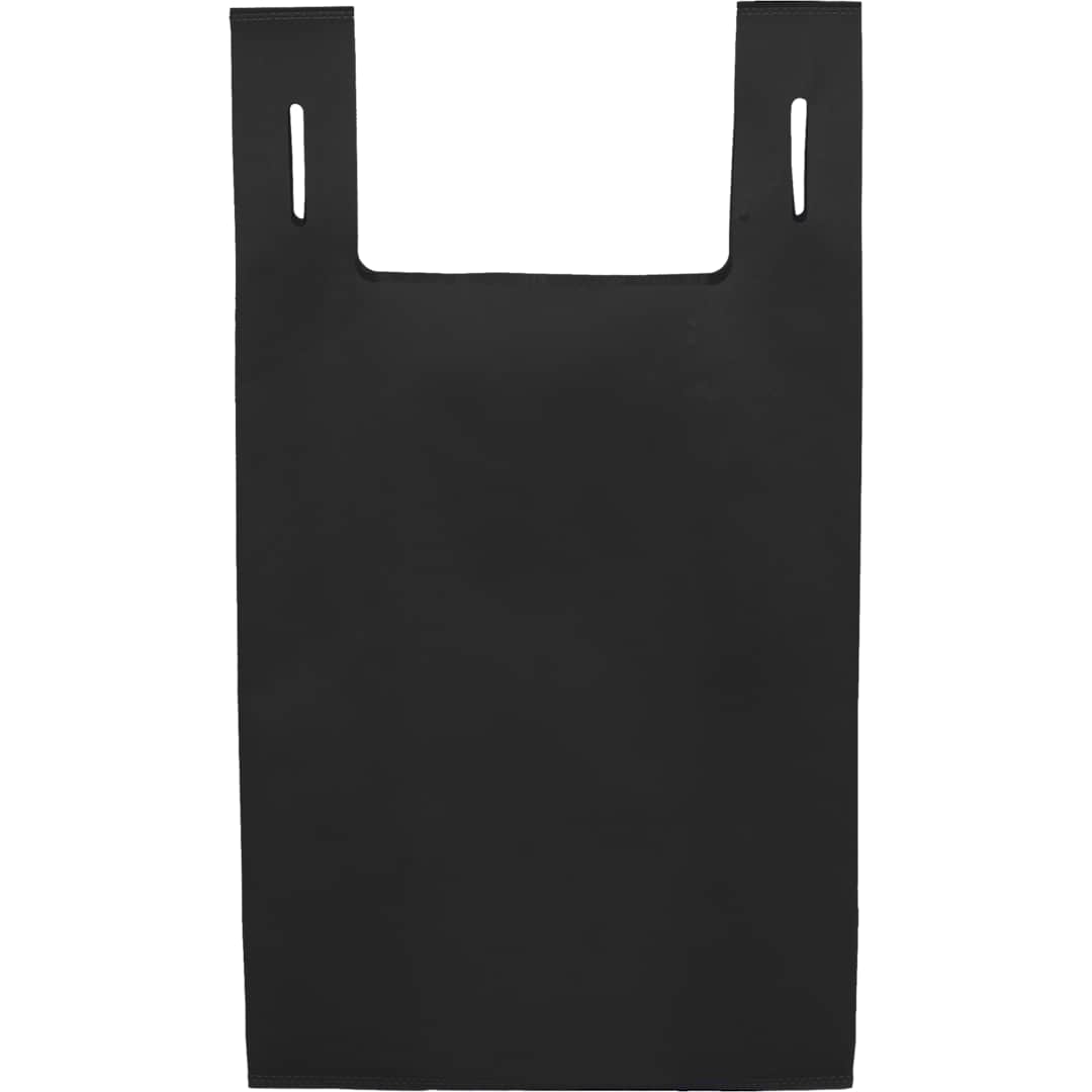 Recycled Non-Woven T-Shirt Tote - SM-5461 Black